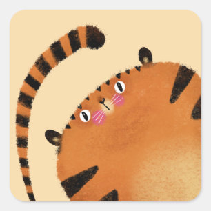 Tiger Square Sticker
