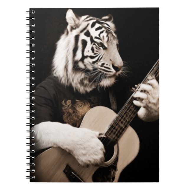 Tiger Strings – Elegant Musical Art Notebook (Front)