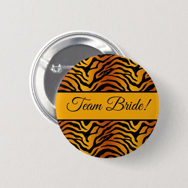 Tiger Stripe  2 Inch Round Button (Front & Back)