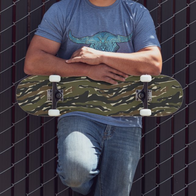 Tiger Stripe Camouflage Pattern Skateboard (Outdoor 3)