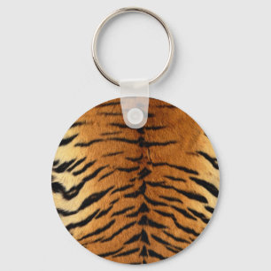 Tiger Stripe Fur Print Keychain