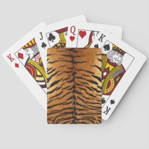 Tiger Stripe Fur Print Playing Cards