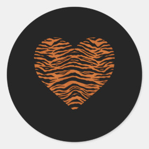 Tiger Stripe He Big Cat Safari Animal Classic Round Sticker
