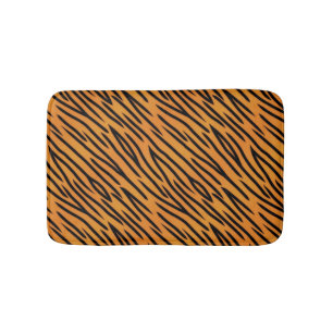 Tiger Stripe Pattern Bath Mat