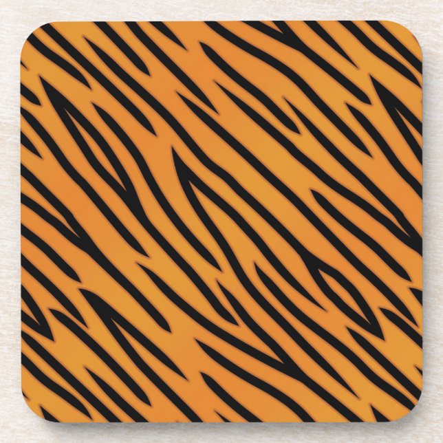 Tiger Stripe Pattern Coaster (Front)