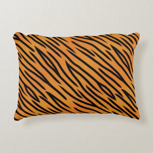 Tiger Stripe Pattern Decorative Pillow (Front)