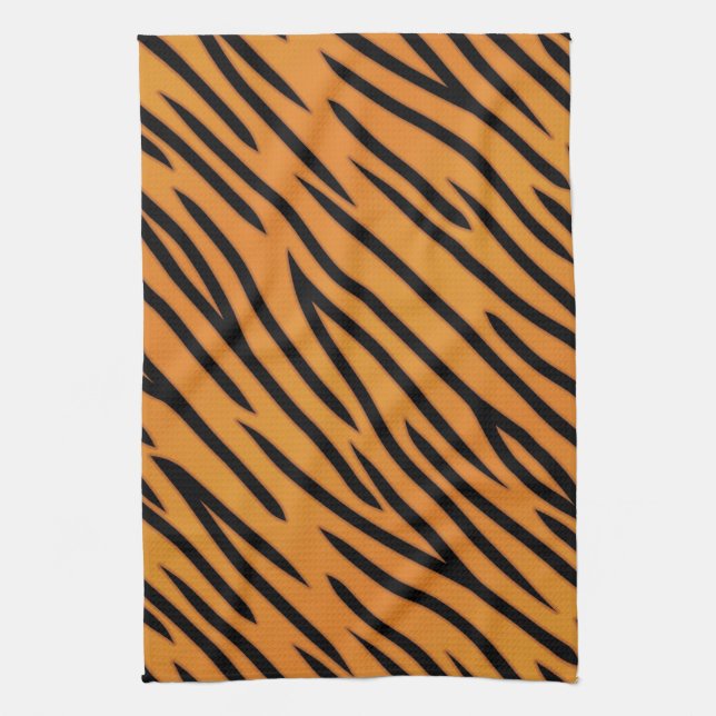 Tiger Stripe Pattern Kitchen Towel (Vertical)