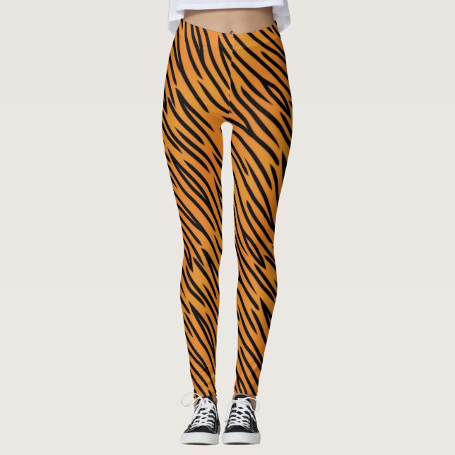 Tiger Stripe Pattern Leggings (Front)