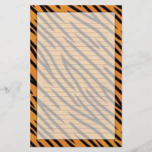 Tiger Stripe Pattern Stationery
