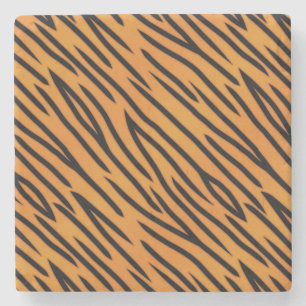 Tiger Stripe Pattern Stone Coaster