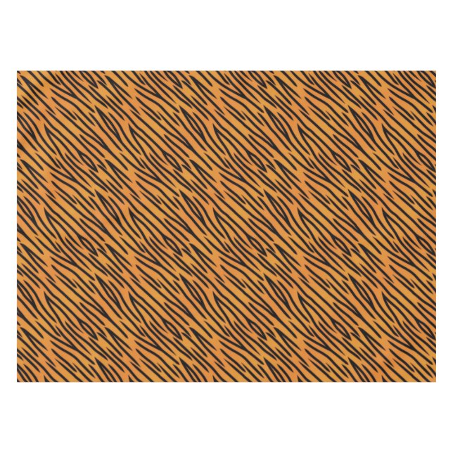 Tiger Stripe Pattern Tablecloth (Front (Horizontal))