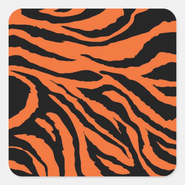Tiger Stripe Square Stickers (Front)