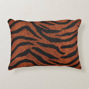 Tiger Stripe Wild Pattern Accent Pillow