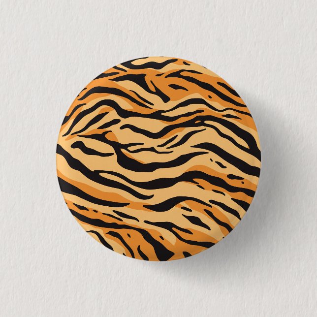 Tiger Stripes 1 Inch Round Button (Front)