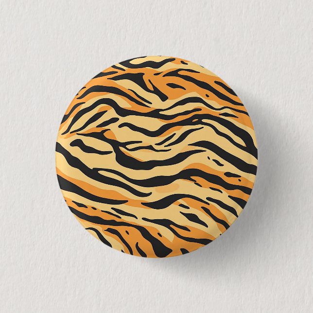 Tiger Stripes 1 Inch Round Button (Front)
