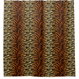 Tiger Stripes Animal Print, Amber, Black and Tan