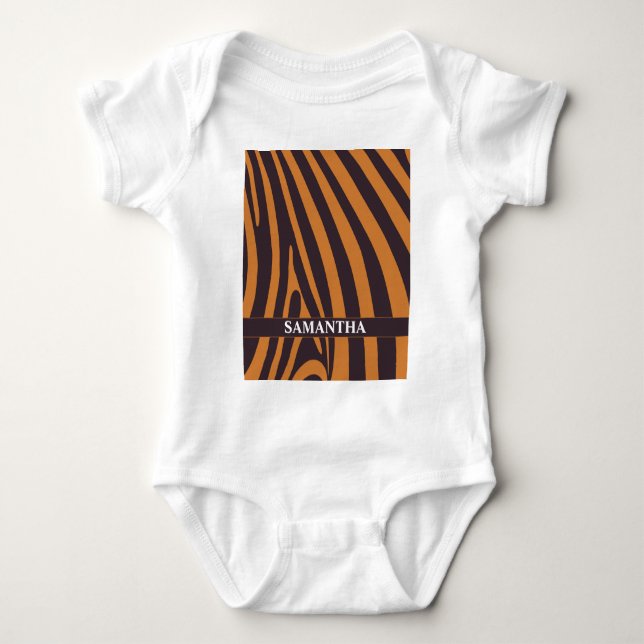 Tiger stripes baby bodysuit (Front)