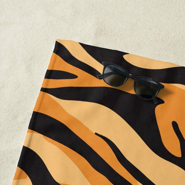 Tiger Stripes Beach Towel (In Situ)