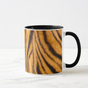 Tiger Stripes Fur Black and Orange Personalize it Mug