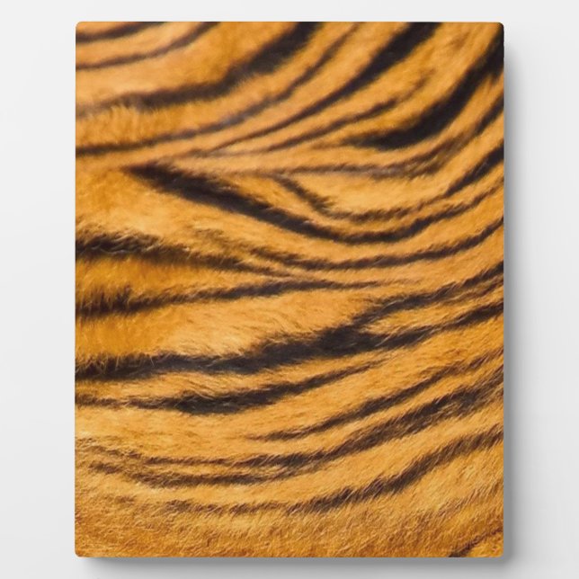 Tiger Stripes Fur Black and Orange Personalize it Plaque (Front)