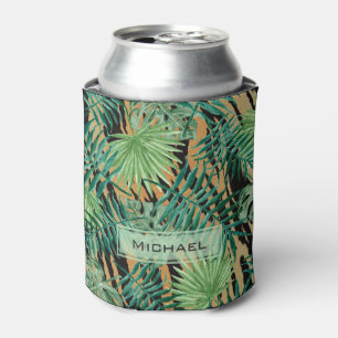 Tiger Stripes Jungle Camouflage Personalised Can Cooler