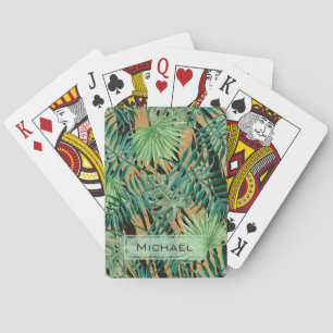 Tiger Stripes Jungle Camouflage Personalised Playing Cards