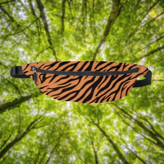 Tiger Stripes on Orange – Bold Animal Print Fanny Pack (Creator Uploaded)