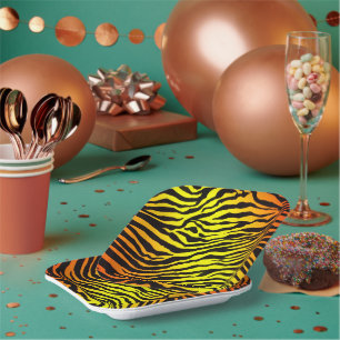 Tiger Stripes Paper Plate