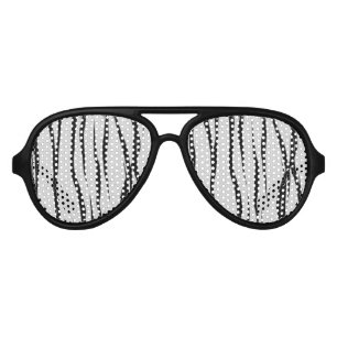 Tiger Stripes Pattern Aviator Sunglasses