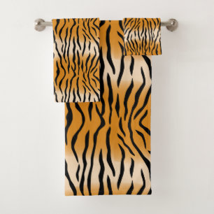 Tiger Stripes Pattern Bath Towel Set