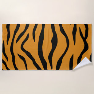 Tiger stripes pattern beach towel