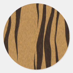 Tiger Stripes Pattern Classic Round Sticker