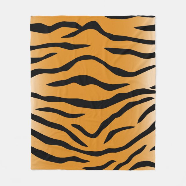 Tiger stripes pattern fleece blanket (Front)