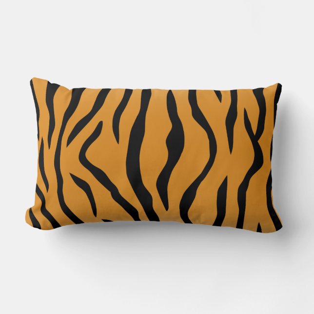 Tiger stripes pattern lumbar pillow (Front)