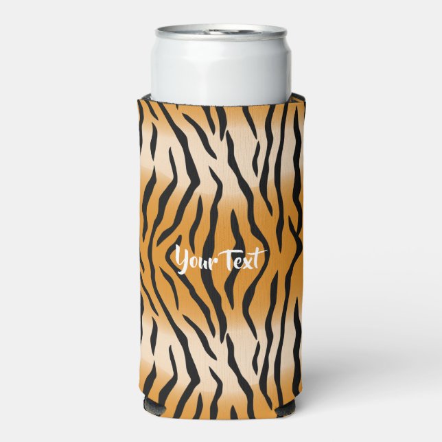 Tiger Stripes Pattern Seltzer Can Cooler (Seltzer Front)
