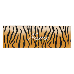 Tiger Stripes Pattern Thunder_Cove Name Tag