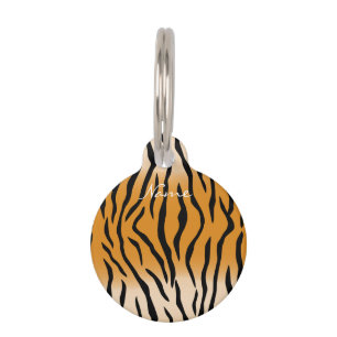 Tiger Stripes Pattern Thunder_Cove Pet Tag