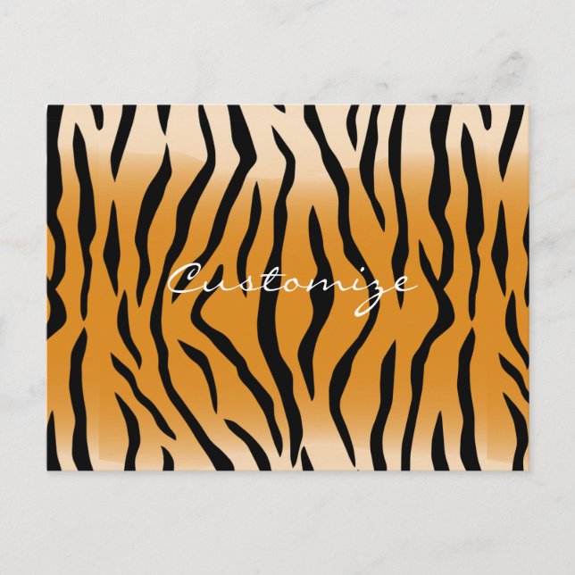 Tiger Stripes Pattern Thunder_Cove Postcard (Front)