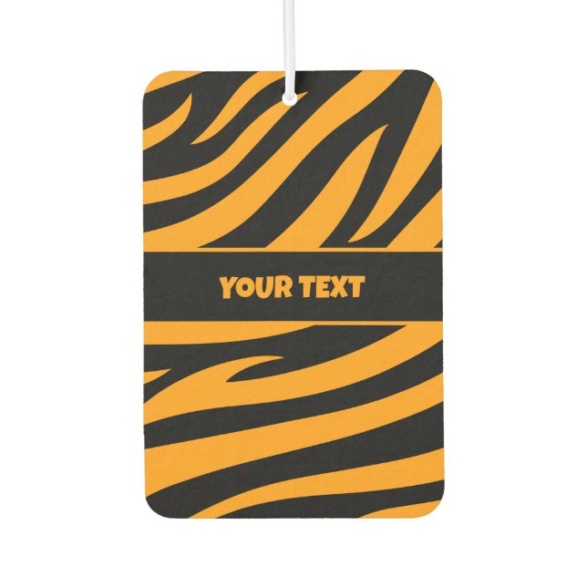 Tiger Stripes Pattern with Custom Text Air Freshener (Front)