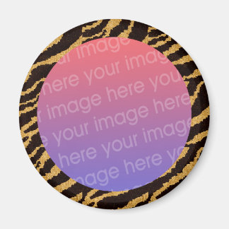 tiger stripes photo frame magnet