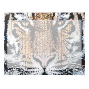 Tiger stripes Portrait in Graphic Press Style Notepad