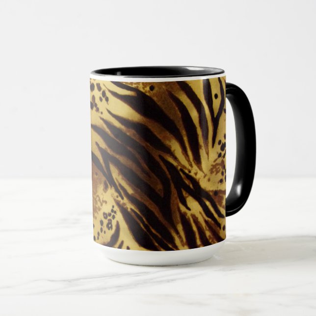 Tiger Stripes Safari Print Coffee Mug (Front Right)