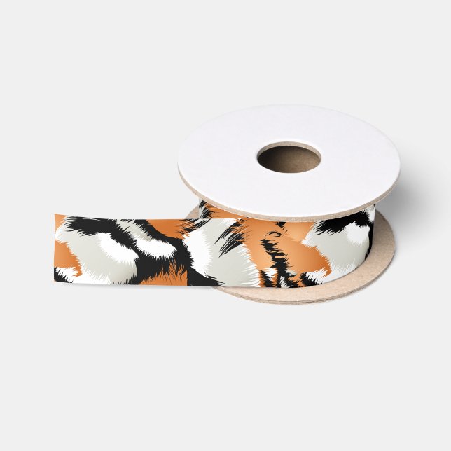 Tiger stripes satin ribbon (Spool)