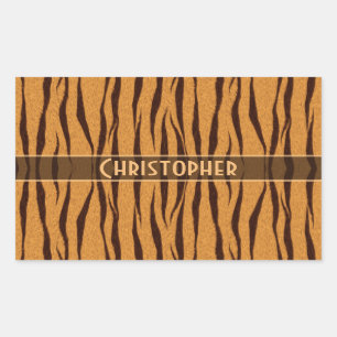 Tiger Stripes Skin Pattern Personalize Sticker