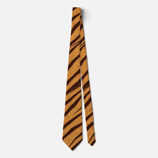 Tiger Stripes Skin Pattern Personalize Tie (Front)