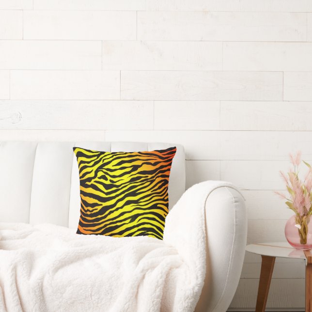 Tiger Stripes Throw Pillow (Couch)