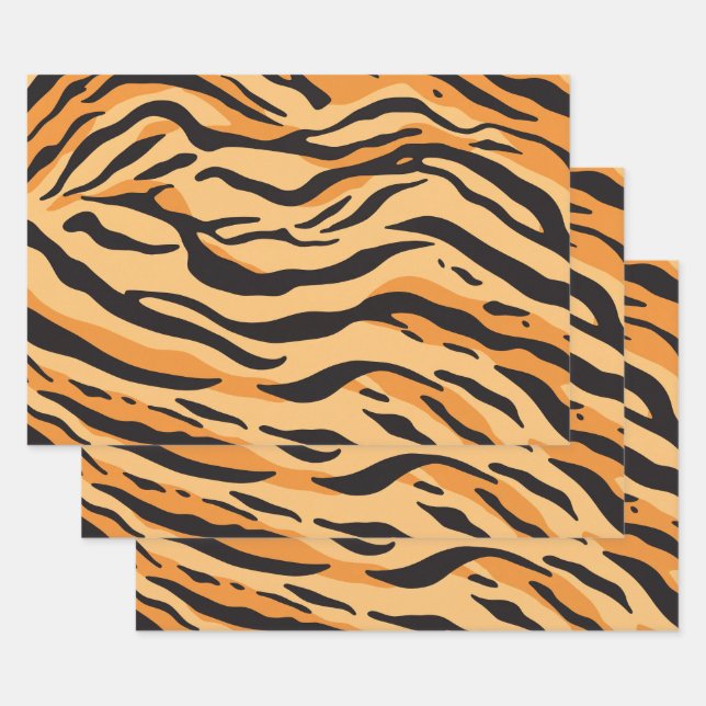 Tiger Stripes Wrapping Paper Sheet (Set)