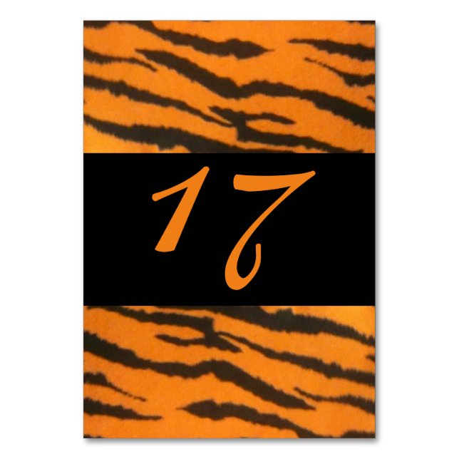 Tiger Style Table Number (Front)