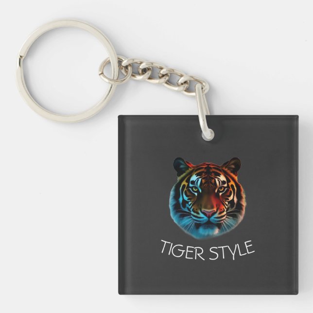 Tiger Style – Wild Energy Graphic Keychain (Front)