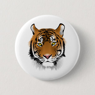 Tiger Sumatran Tiger Wildlife Man-Eater Wildcat 2 Inch Round Button